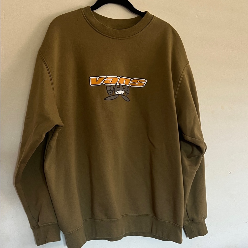 Vans Men's Olive Crewneck Sweater only worn twice great condition